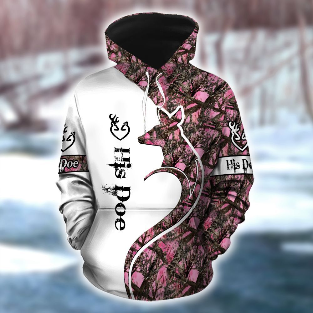 Deer Hunting His Doe Her Buck Cool Unisex 3d Hoodie