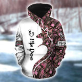 Deer Hunting His Doe Her Buck Cool Unisex 3d Hoodie