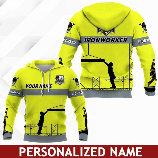 Personalized Ironworker Name Unisex 3d Hoodie