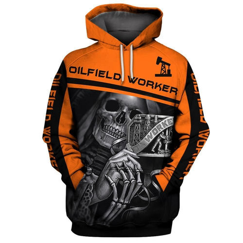 Oilfield Worker Black Orange Cute Unisex 3d Hoodie