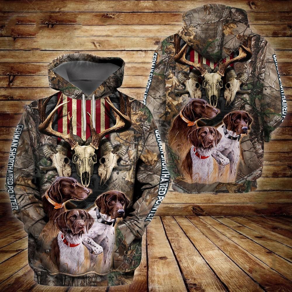 Gift For Dog Lover German Shorthaired Pointer Hunting Pullover Unisex 3d Hoodie