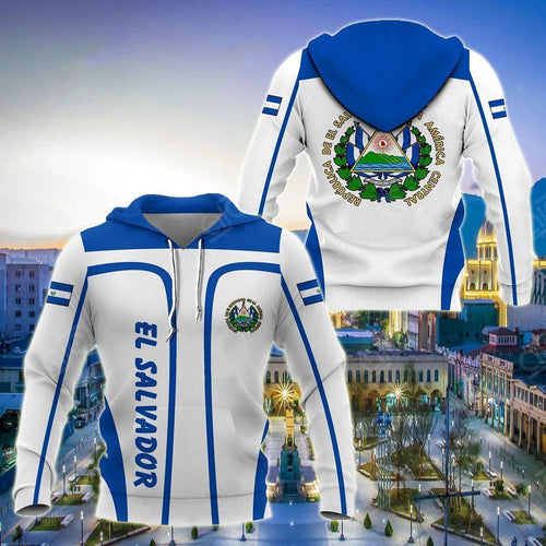 El Salvador Coat Of Arms Unisex 3d Hoodie