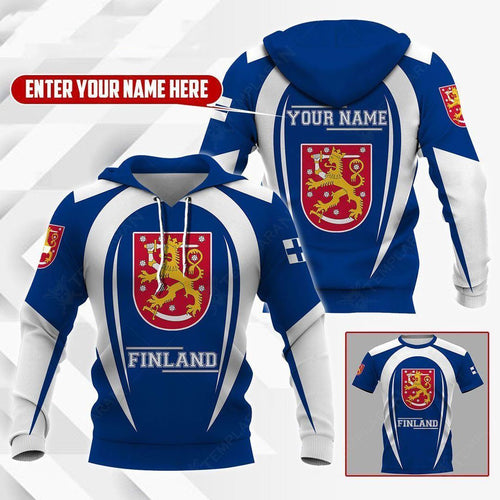 Personalized Name Finland Unisex 3d Hoodie