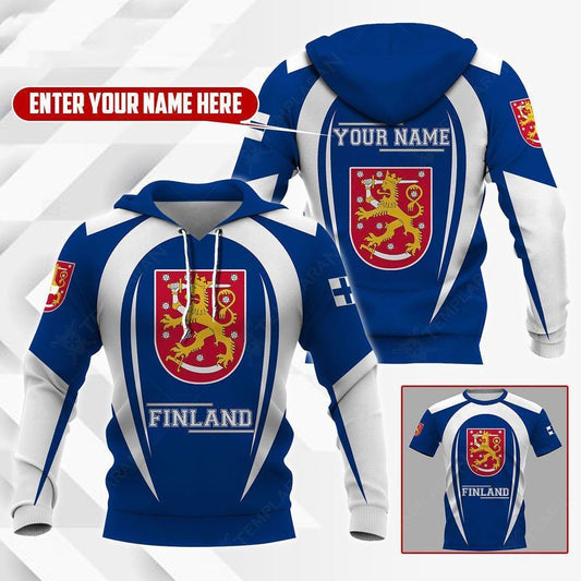 Personalized Name Finland Unisex 3d Hoodie