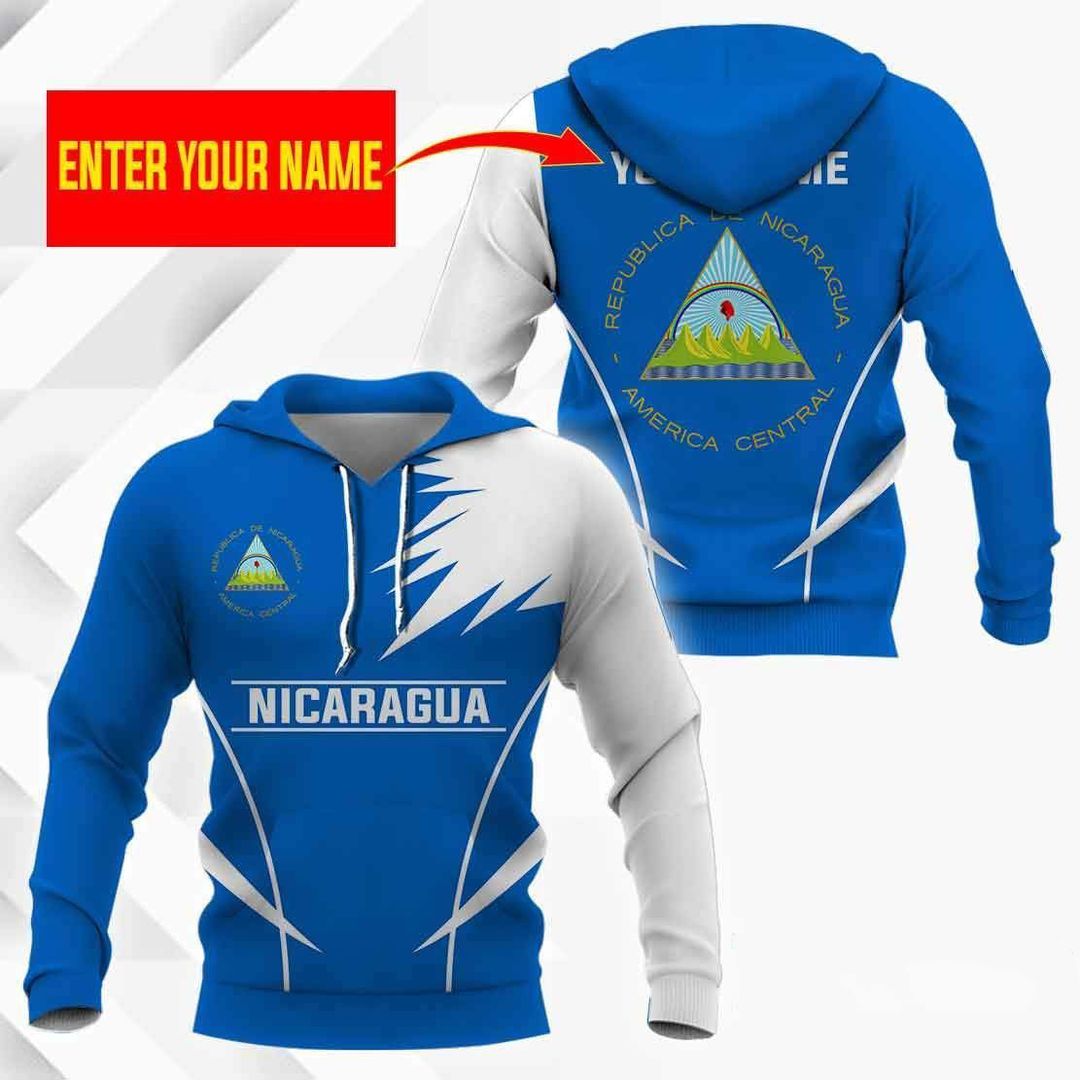 Personalized Name Nicaragua Unisex 3d Hoodie
