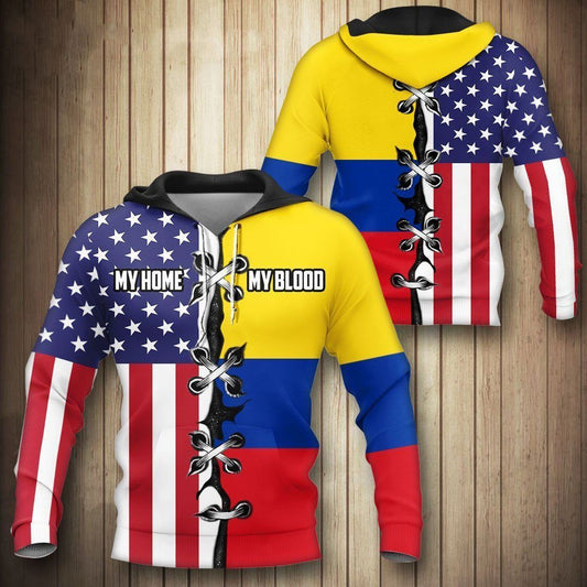 American My Home Colombian My Blood Limited Edition Unisex 3d Hoodie