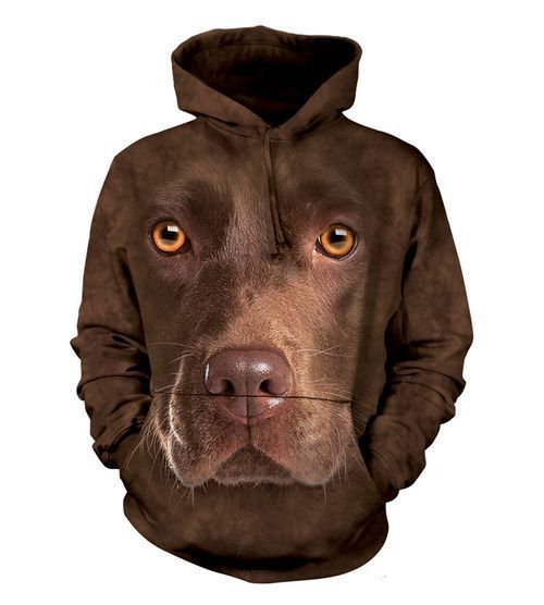Chocolate Labrador Face 3d Pullover Hoodie|Shirts For Men & Women|Adult|Long Sleeves