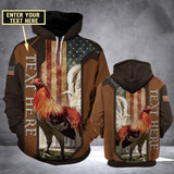 Rooster Personalized Unisex 3d Hoodie