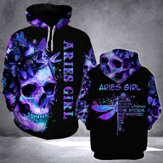 Aries Girl- They Whispered To Her You Unisex 3d Hoodie