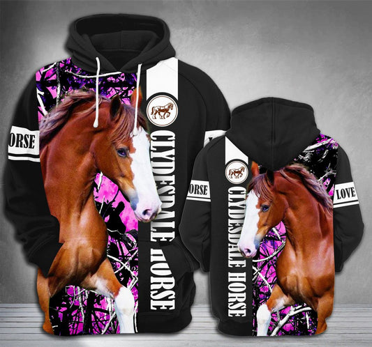 Clydesdale Horse Unisex 3d Hoodie