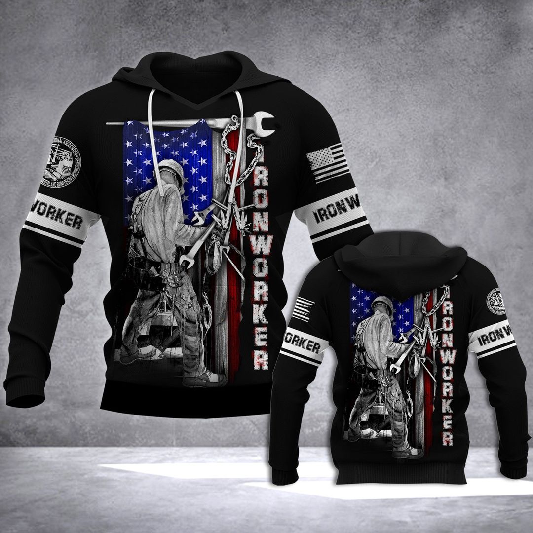 Dh Ironworker Flag Unisex 3d Hoodie