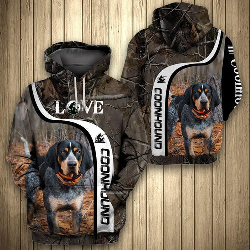 Coonhound Hunting 3d Pullover Hoodie|Shirts For Men & Women|Adult|Long Sleeves