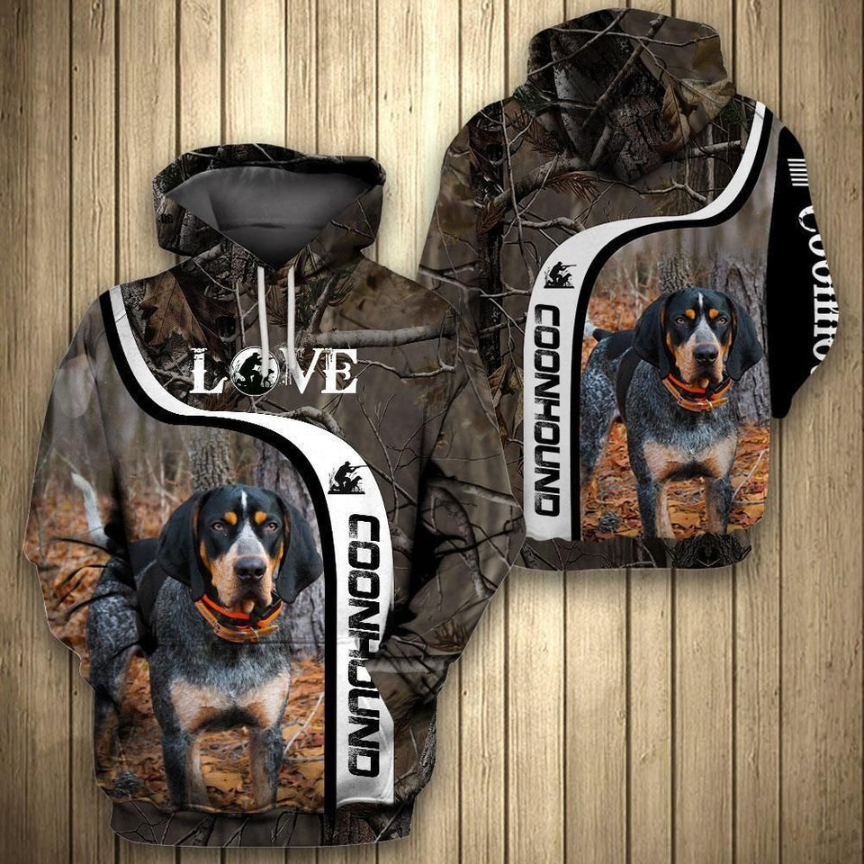 Coonhound Hunting 3d Pullover Hoodie|Shirts For Men & Women|Adult|Long Sleeves