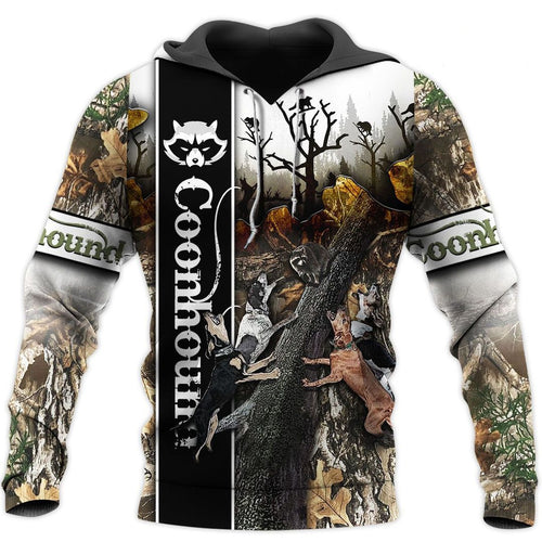 Hunting Coonhound Camo Unisex 3d Hoodie