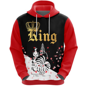 New Caledonia King Valentine Hoodie|Shirts For Men & Women|Adult|Long Sleeves Unisex 3d Hoodie