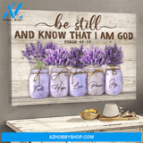 Lavender Be Still And Know That I Am God Jesus Poster Canvas Wall Decor Visual Art