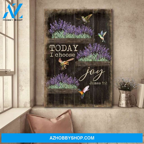 Lavender - Today I choose joy - Jesus Portrait Canvas Prints - Wall Art