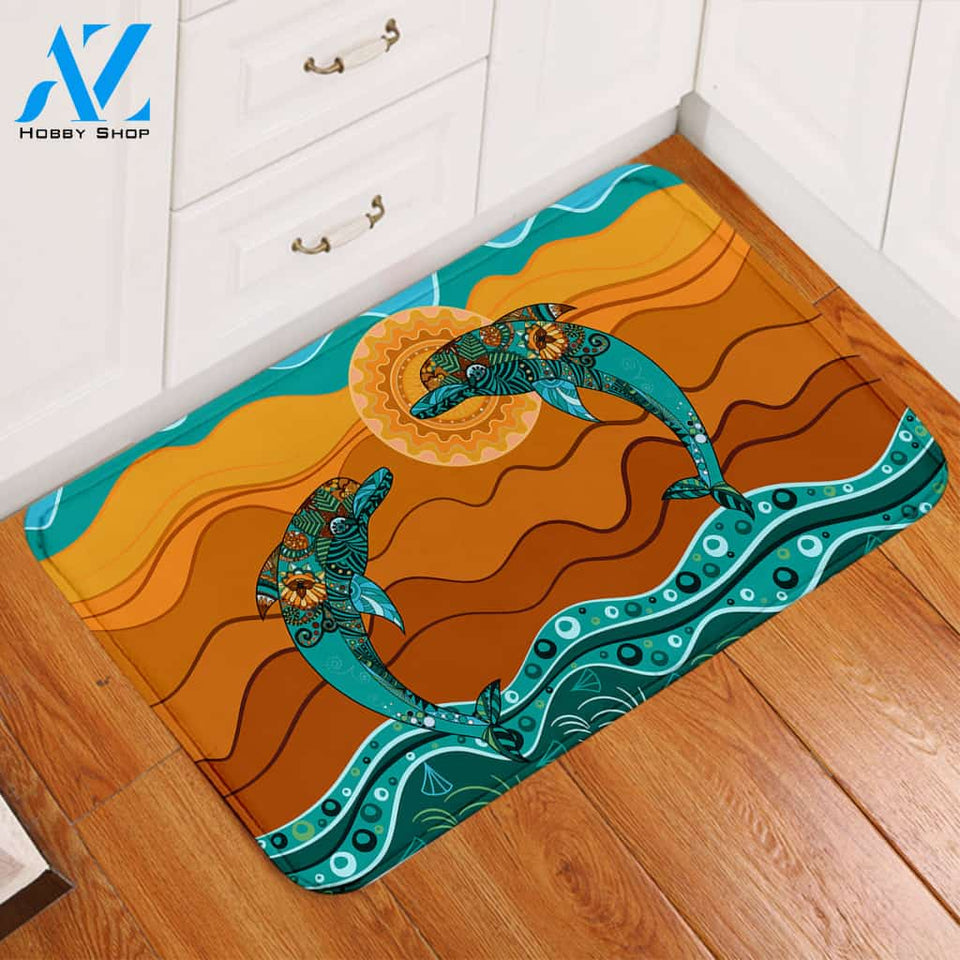 Leaping Dolphins Harmony Door Mat