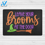 Leave Your Brooms at the Door Halloween Doormat Indoor and Outdoor Mat Entrance Rug Funny Home Decor Closing Gift Gift for Friend Family Gift Idea