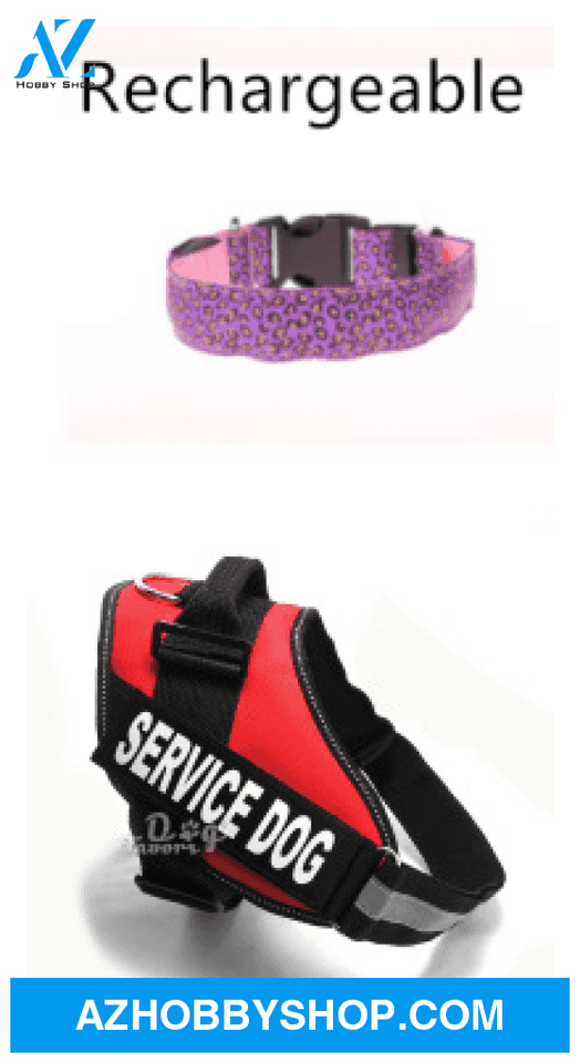 Led Dog Collar Safety Adjustable Nylon Leopard Pet Mandm / Pinkrechargeableandred