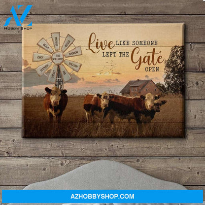Left The Gate Open - Personalized Custom Name Canvas