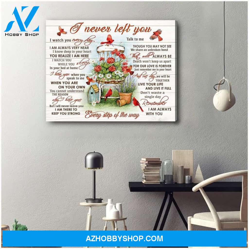 Left You Cardinal Wall Art Canvas