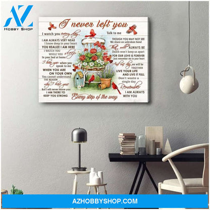 Left You Cardinal Wall Art Canvas