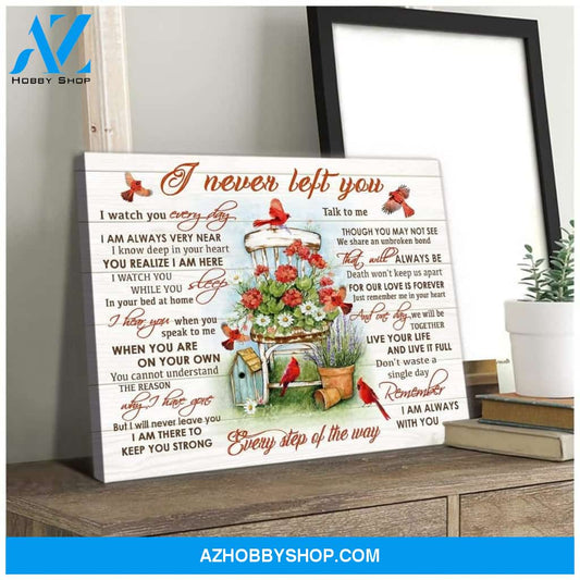 Left You Cardinal Wall Art Canvas