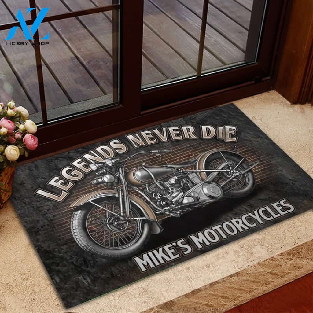 Legend Never Die Motorcycle Lovers Personalized Doormat