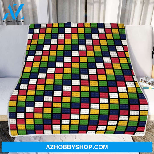 Lego Pieces Fleece Blanket