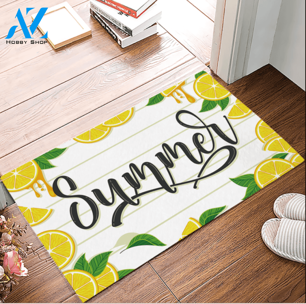 Lemon Summer Fruit Indoor And Outdoor Doormat Welcome Mat Housewarming Gift Home Decor Funny Doormat Gift Idea For Fruit Lovers