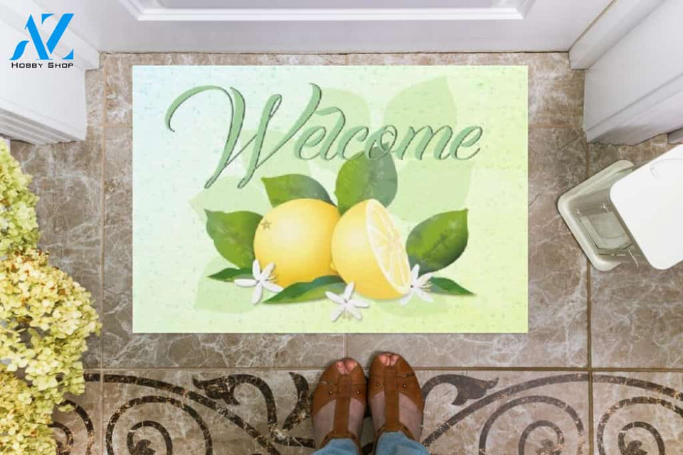 Lemon Welcome Indoor And Outdoor Doormat Welcome Mat Housewarming Gift Home Decor Funny Doormat Gift Idea For Fruit Lovers Gift For Family