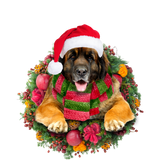 Godmerch- Ornament- Leonberger Christmas Ornament, Happy Christmas Ornament, Car Ornament