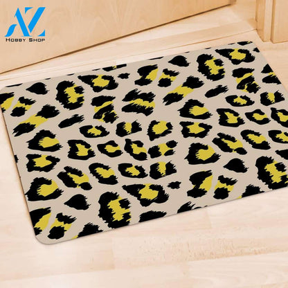 Leopard Print Door Mat