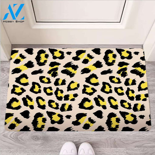 Leopard Print Door Mat
