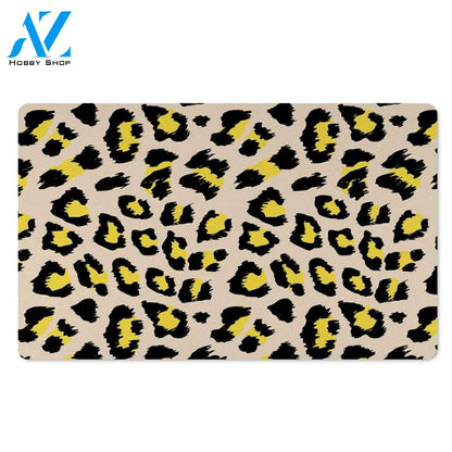 Leopard Print Door Mat
