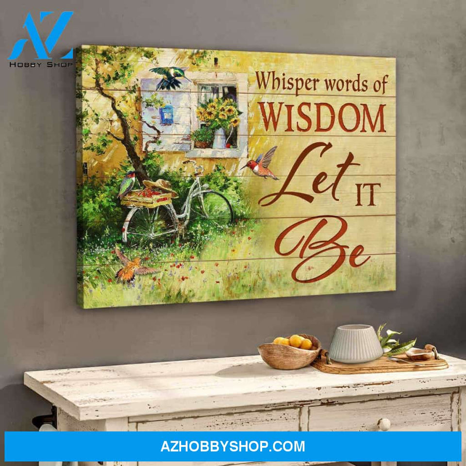 Let it be 2 Hummingbird Canvas Wall Art Decor