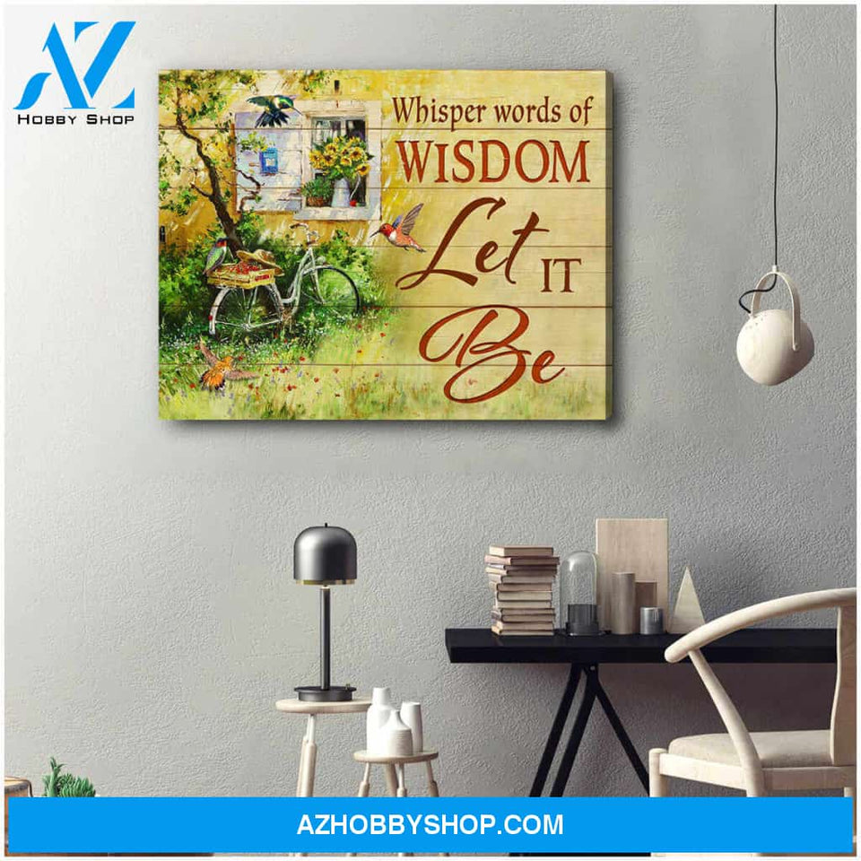 Let it be 2 Hummingbird Canvas Wall Art Decor