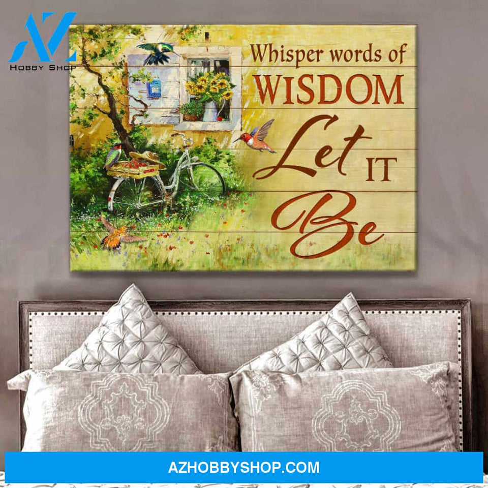 Let it be 2 Hummingbird Canvas Wall Art Decor