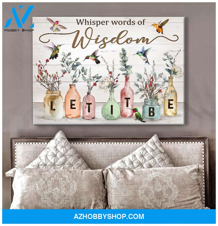 Let It Be 2 Hummingbird Wall Art Canvas