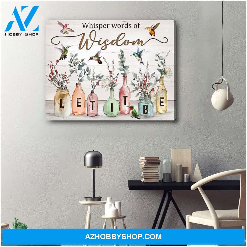 Let It Be 2 Hummingbird Wall Art Canvas