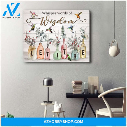 Let It Be 2 Hummingbird Wall Art Canvas