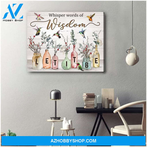 Let It Be 2 Hummingbird Wall Art Canvas