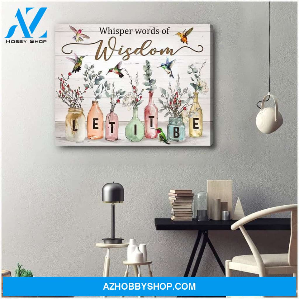 Let It Be 2 Hummingbird Wall Art Canvas