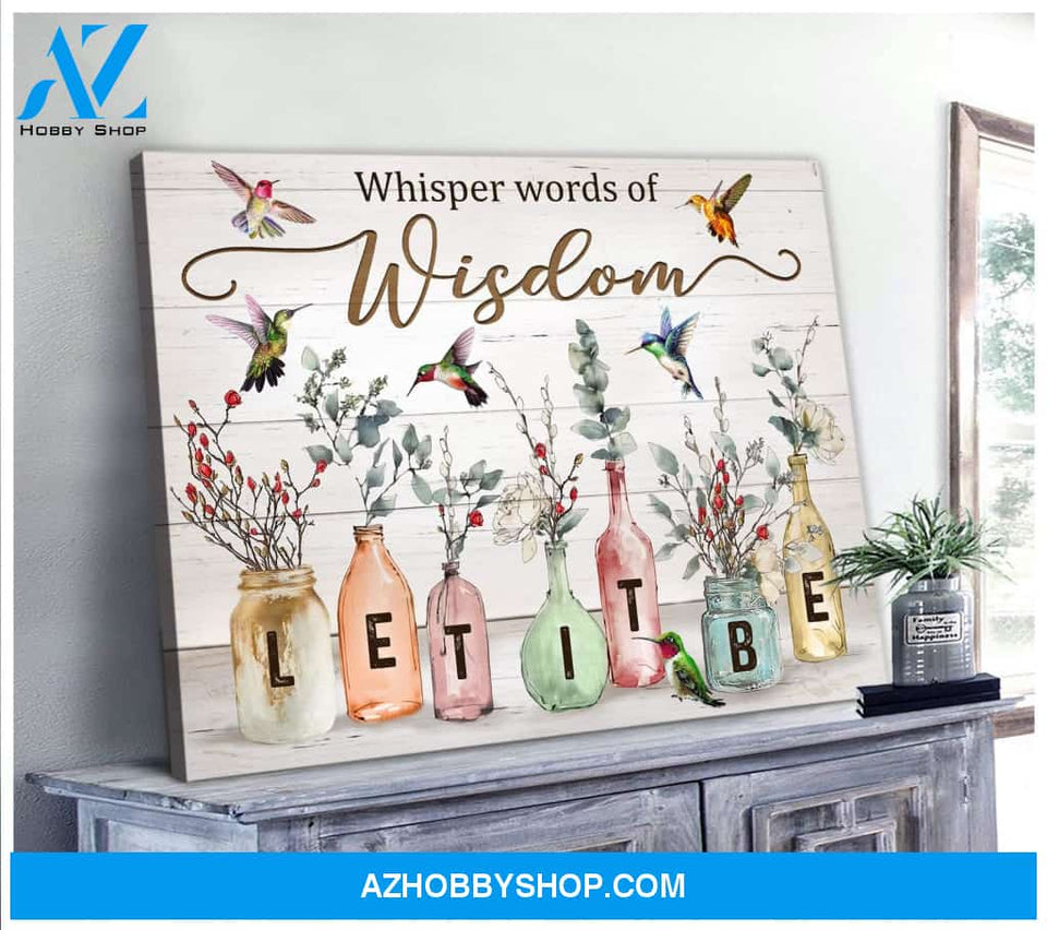 Let It Be 2 Hummingbird Wall Art Canvas