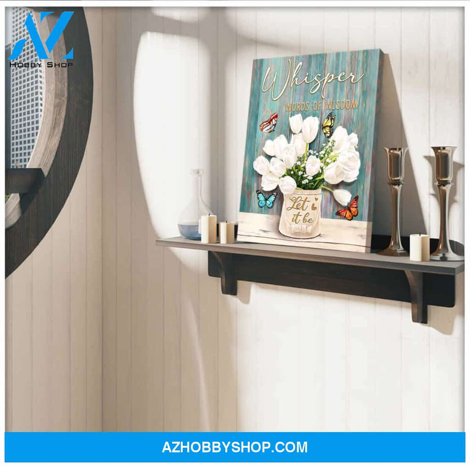 Let it be Butterfly Canvas Wall Art, Wall Decor Visual Art