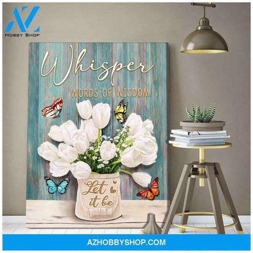 Eviral Store Let It Be Butterfly Canvas Wall Art Decor – Butterfly Canvas Print Wall Art