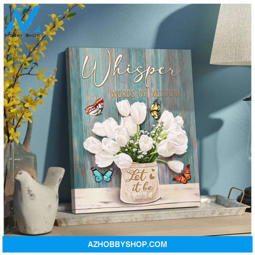 Eviral Store Let It Be Butterfly Canvas Wall Art Decor – Butterfly Canvas Print Wall Art