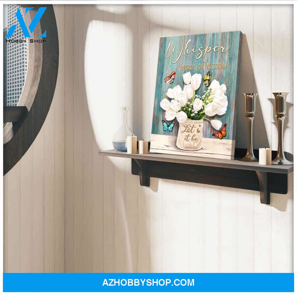 Let it be Butterfly Canvas Wall Art Decor