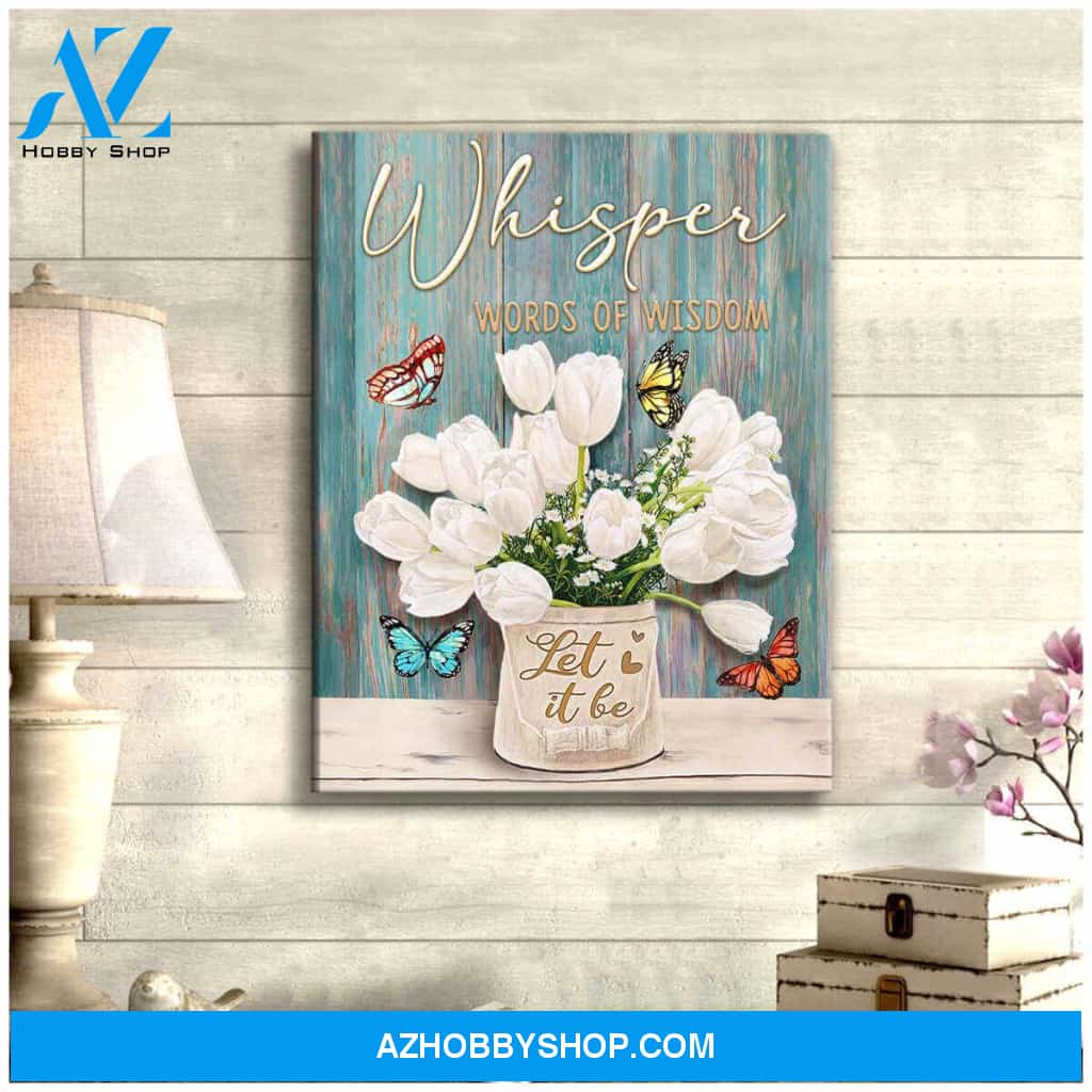 Let it be Butterfly Canvas Wall Art Decor